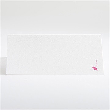 Marque-place mariage champêtre rose original - Dos du marque-place