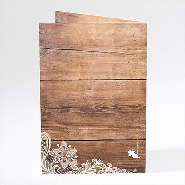 Menu mariage boisé - Dos du menu