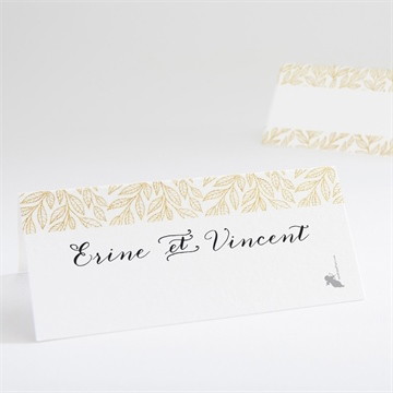 Marque-place mariage elégance dorée et prestige