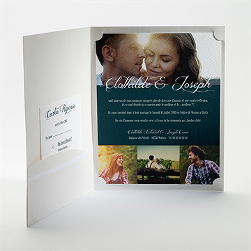 Faire-part mariage harmonie - Intérieur de la pochette
