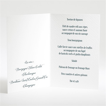 Menu mariage harmonie - Menu ouvert