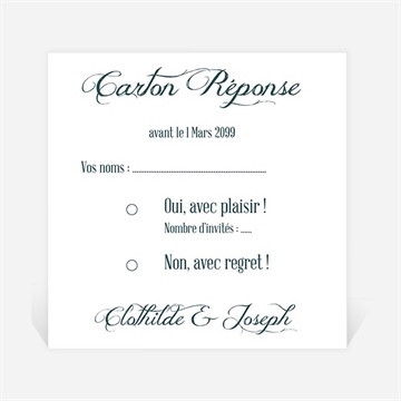 Carton réponse mariage harmonie