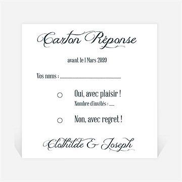Carton réponse mariage harmonie