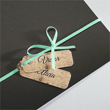 Faire-part mariage navigation - Détail de la pochette
