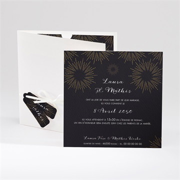 Faire-part mariage feux d'artifices