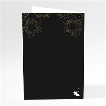 Menu mariage feux d'artifices - Dos du menu