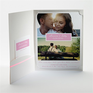 Faire-part mariage nos plus belles photos - Intérieur de la pochette