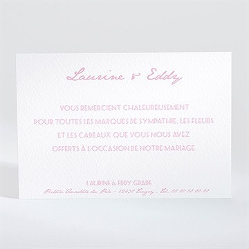 Remerciement mariage nos plus belles photos - Dos du faire-part