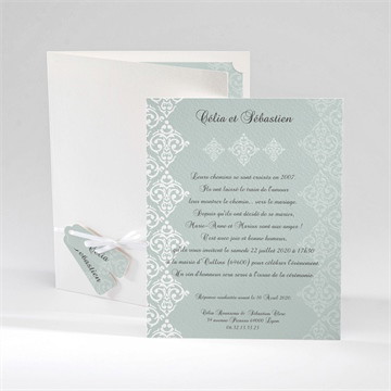 Faire-part mariage simple et raffiné