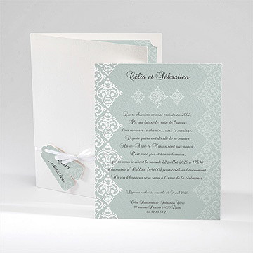 Faire-part mariage simple et raffiné