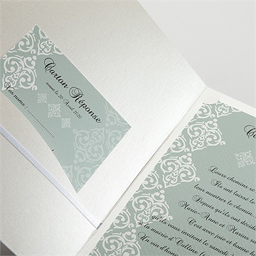 Faire-part mariage simple et raffiné - Détail du faire-part