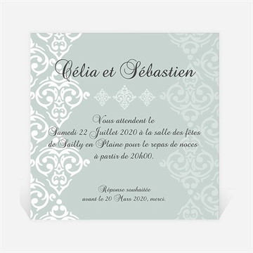 Carton d'invitation mariage simple et raffiné