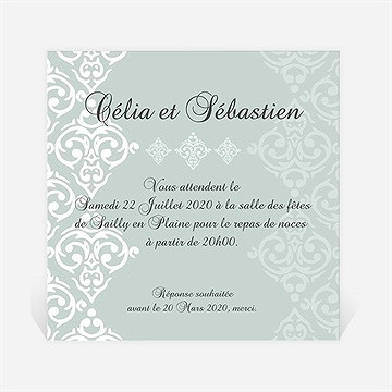 Carton d'invitation mariage simple et raffiné