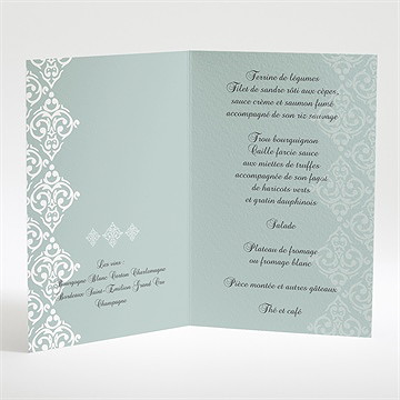 Menu mariage simple et raffiné - Menu ouvert