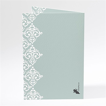 Menu mariage simple et raffiné - Dos du menu