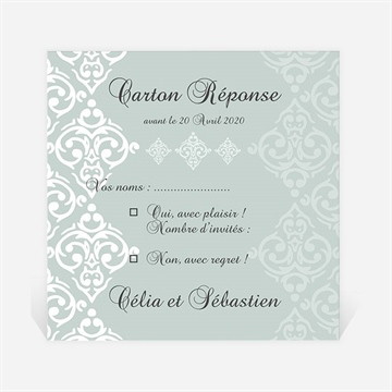 Carton réponse mariage simple et raffiné