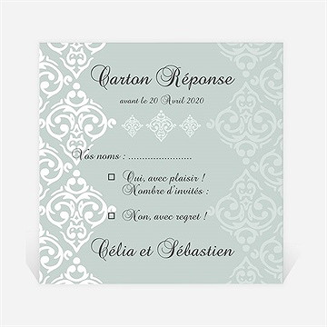 Carton réponse mariage simple et raffiné