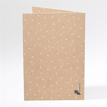 Menu mariage jolis pois et fleurs - Dos du menu