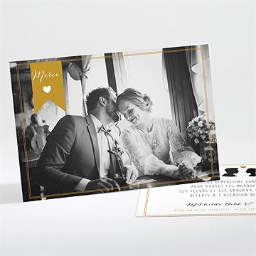 Remerciement mariage profils élégants
