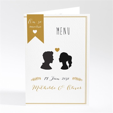 Menu mariage profils élégants