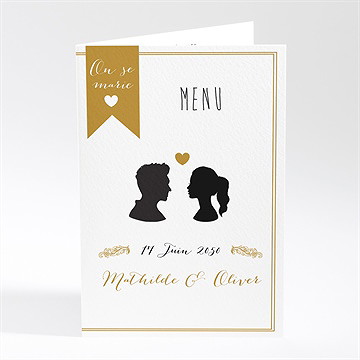 Menu mariage profils élégants