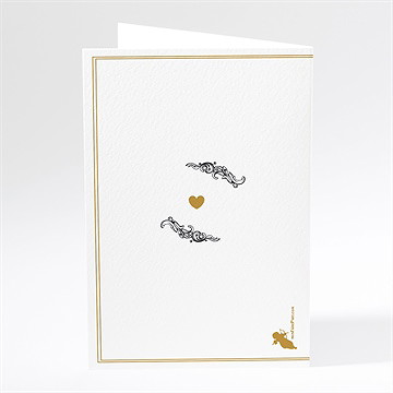 Menu mariage profils élégants - Dos du menu