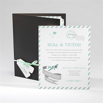 Faire-part mariage on s'envole