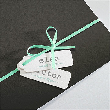 Faire-part mariage on s'envole - Détail de la pochette