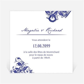 Carton d'invitation mariage faïence et porcelaine