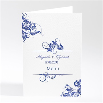 Menu mariage faïence et porcelaine