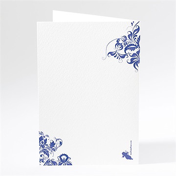 Menu mariage faïence et porcelaine - Dos du menu