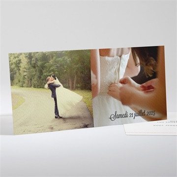 Remerciement mariage joli coquelicot