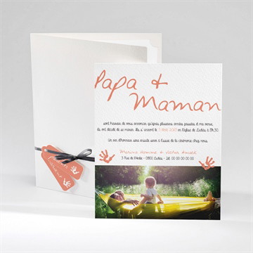 Faire-part mariage papa + maman