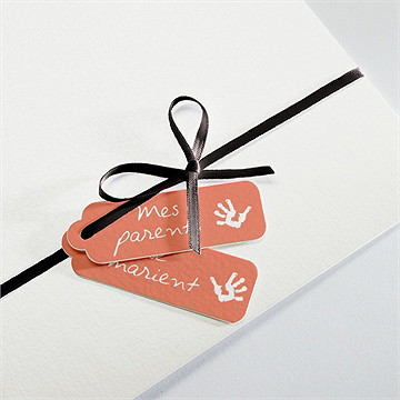 Faire-part mariage papa + maman - Détail de la pochette