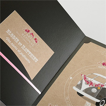 Faire-part mariage a l'aventure ! - Détail du faire-part