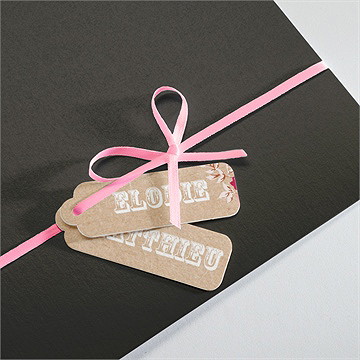 Faire-part mariage a l'aventure ! - Détail de la pochette