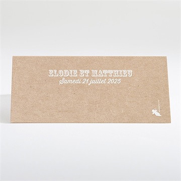 Marque-place mariage a l'aventure ! - Dos du marque-place