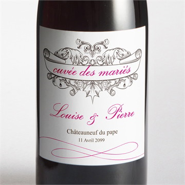 Etiquette de bouteille mariage so british