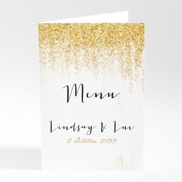 Menu mariage pluie d'or