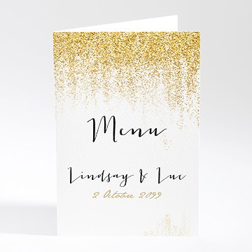 Menu mariage pluie d'or