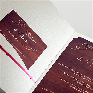 Faire-part mariage la pomme de l'amour éternel... - Détail du faire-part