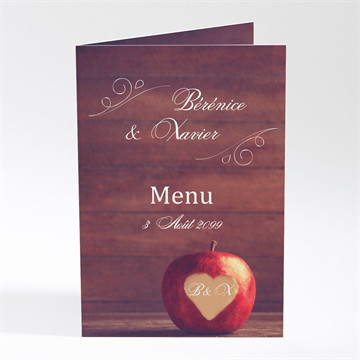 Menu mariage la pomme de l'amour éternel...