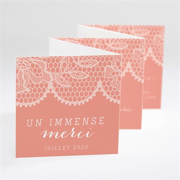 Remerciement mariage corail original