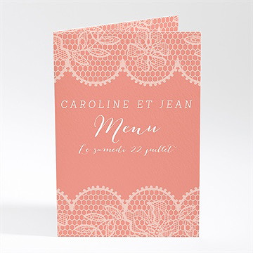Menu mariage corail original