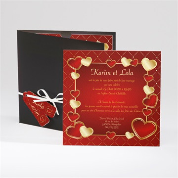 Faire-part mariage romantique et festif