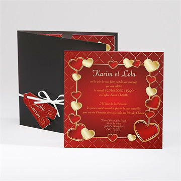 Faire-part mariage romantique et festif