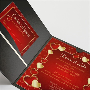 Faire-part mariage romantique et festif - Détail du faire-part