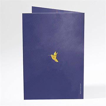 Menu mariage bleu nuit - Dos du menu