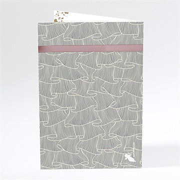 Menu mariage beauté du gris - Dos du menu