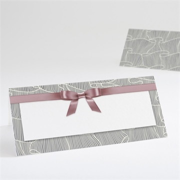 Marque-place mariage beauté du gris